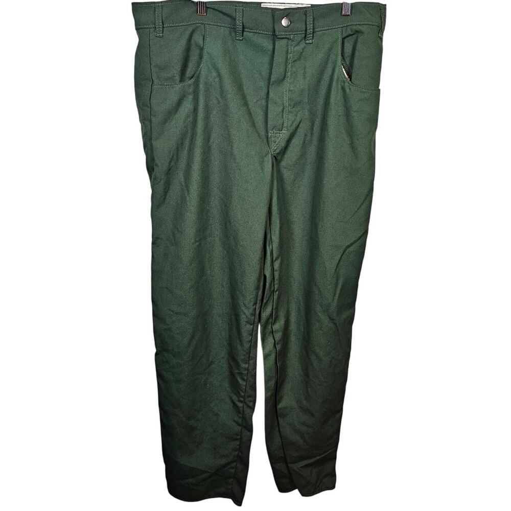 Vintage National Safety Apparel 38 Army Green Brush Utility Pants Made USA